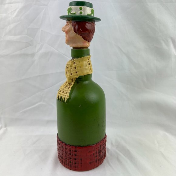 Vintage Ceramic Irish Man in Tweed Wine Liquor Decanter with Carved Stopper - Picture 4 of 13